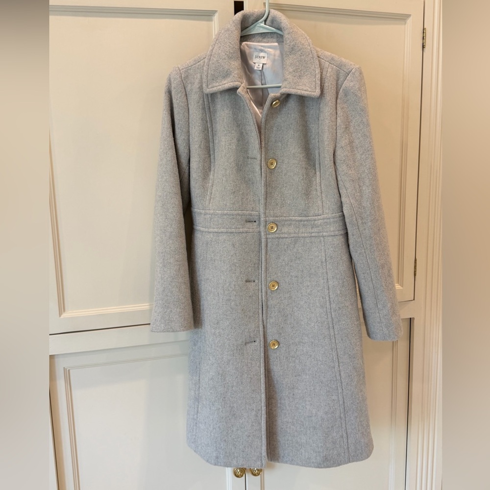 J. Crew Light Gray Wool Pea Coat